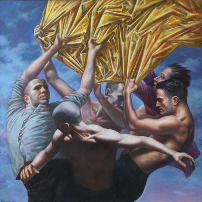 Fight For Gold 2021 Oil On Canvas 120x120cn