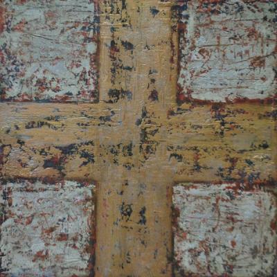 Cross III | 2013 | Mixed media on canvas |100x100cm | © Oleg Bogomolov | SOLD