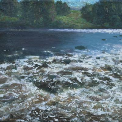 River Riffle 2012 30x40cm Oilon Canvas Sold