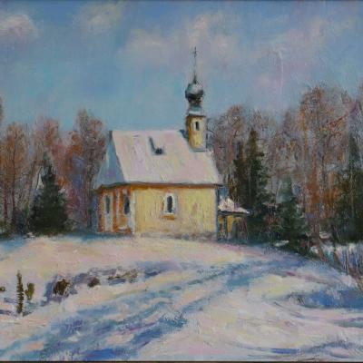 Small Church 2019 18x25cm Oil On Canvas
