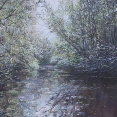 Soskya River 2023 40x45cm Oil On Canvas